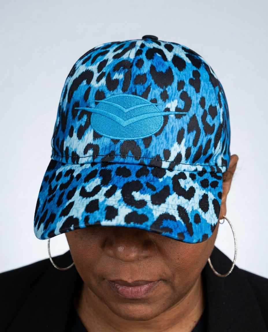 Blue Leopard Cap