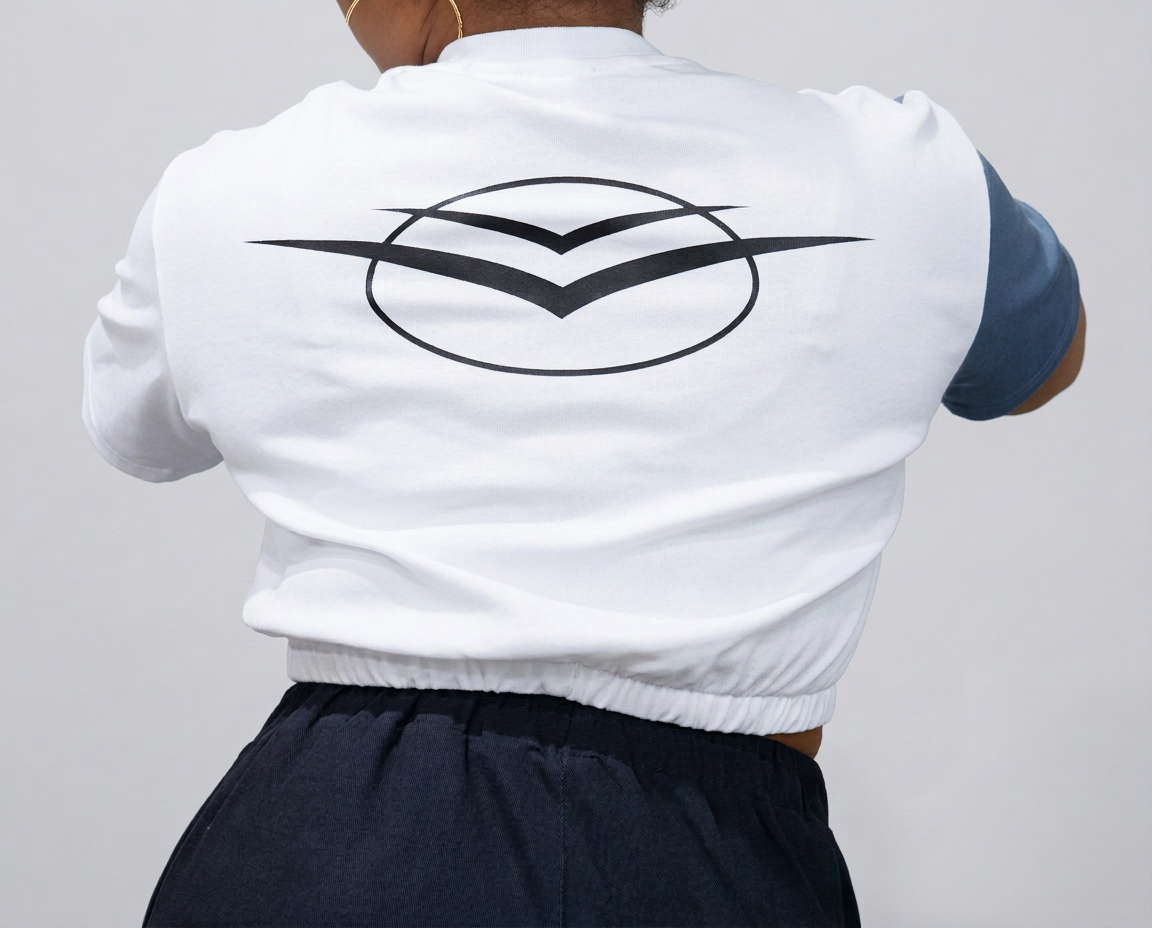 White Cropped Logo Top